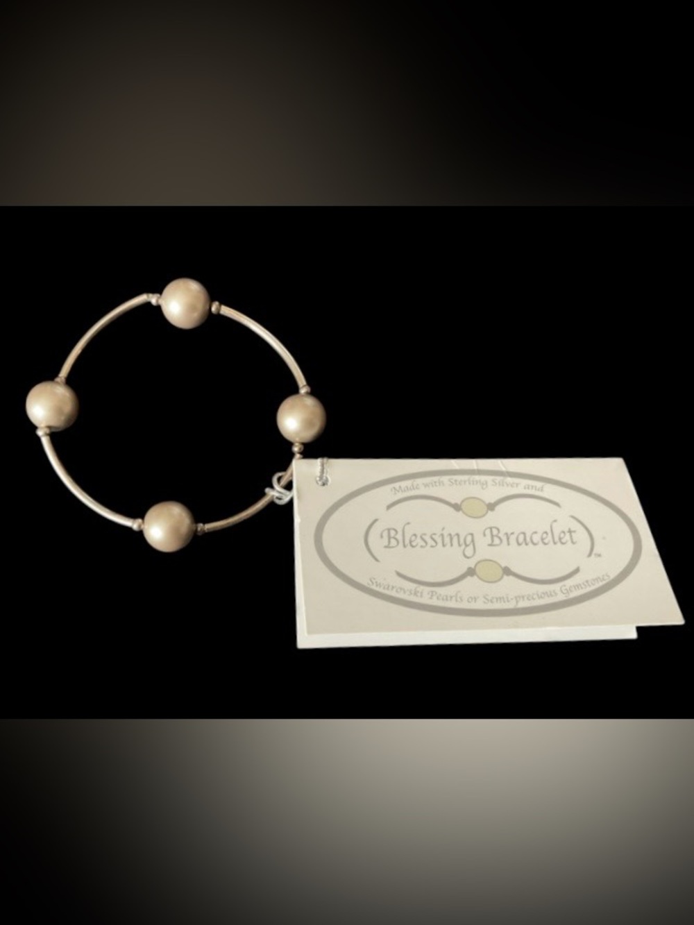Made As Intended Sterling Silver Pearl Blessing Bracelet NWT